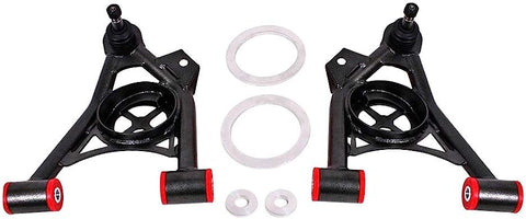 BMR 79-93 Mustang Fox Lower Control A-Arm Front w/ Spring Pocket/Tall Ball Joint - Black Hammertone