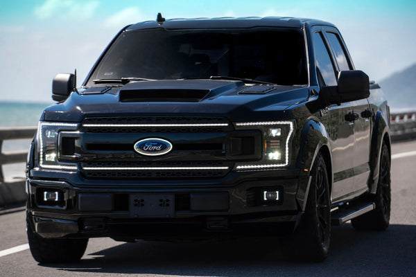 OLM Ford F150 (2018 - 2019) Headlights (White DRL) - Essential Series
