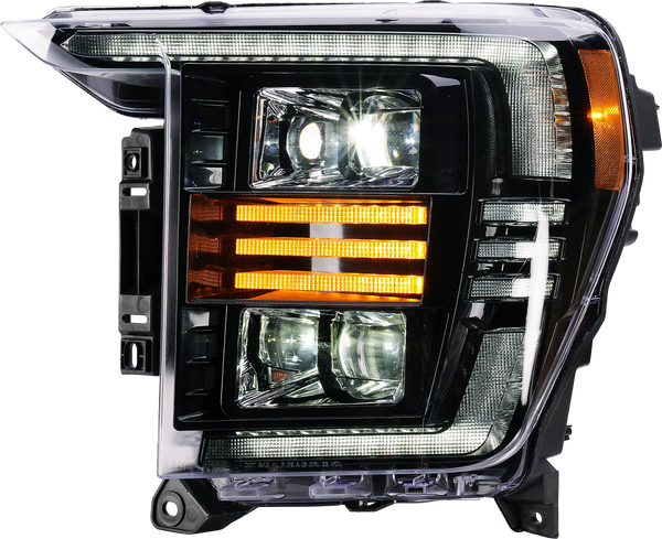 OLM 2021-2023 Ford F150 Headlights - (White DRL) Essential Series