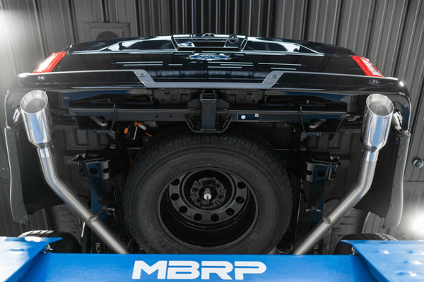 MBRP 2021+ F-150 2.7L/ 3.5L Ecoboost, 5.0L 3in Cat Back 2.5in Dual Split Rear T409 Stainless Steel