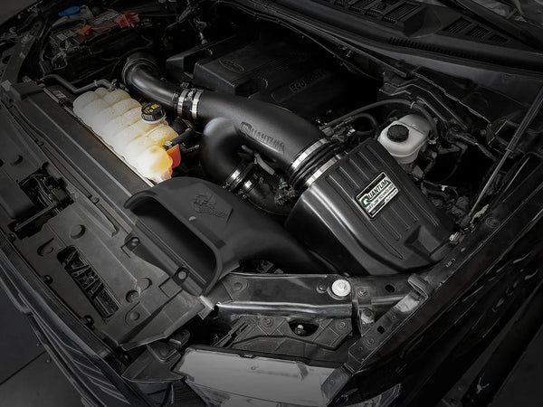 aFe 2015 - 2024 Ford F-150 EcoBoost V6 2.7L/3.5L(inc Raptor) (tt) Quantum Cold Air Intake System w/ Pro DRY S Filter