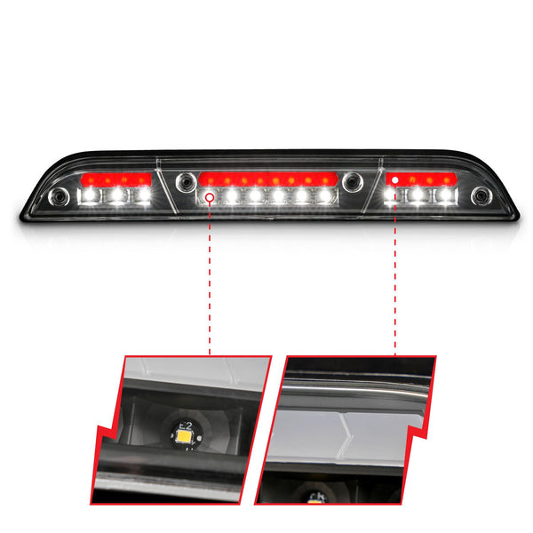 ANZO 2015 - 2023 Ford F-250 - F-550 / 2019 - 2023 Ranger LED Third Brake Light - Black Housing/Clear Lens