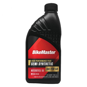 BikeMaster 20W50 Semi Synthetic Oil - Quart ( 12 Pack )