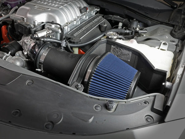 aFe 2017 - 2023 Dodge Challenger/Charger SRT Hellcat / Widebody Magnum FORCE Stage-2XP Cold Air Intake System w/Pro DRY S- Black