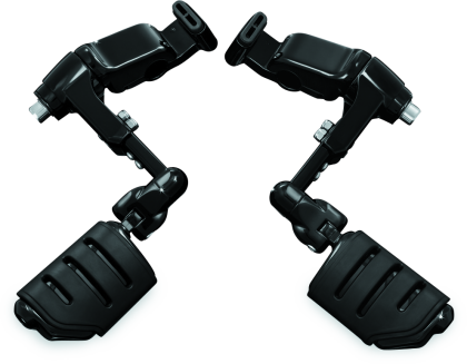 Kuryakyn Ergo III Adjustable Mount With Trident Dually ISO Pegs Gloss Black - Honda Gold Wing 2001 - 2017 GL1800