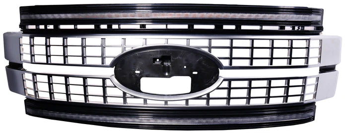 OLM Infinite Series Grille (Chrome w/White DRL) - 2017-2019 Ford Super Duty F250 / F350