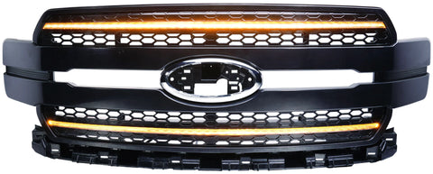 OLM Infinite Series Grille (Paintable Black w/Amber DRL) - 2018-2020 Ford F150