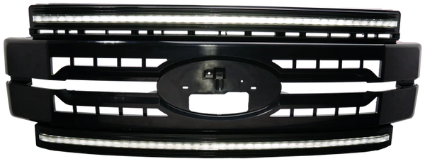OLM Essential Series Headlight and DRL Grille 2pc Bundle - 2017-2019 Ford Super Duty F250 / F350