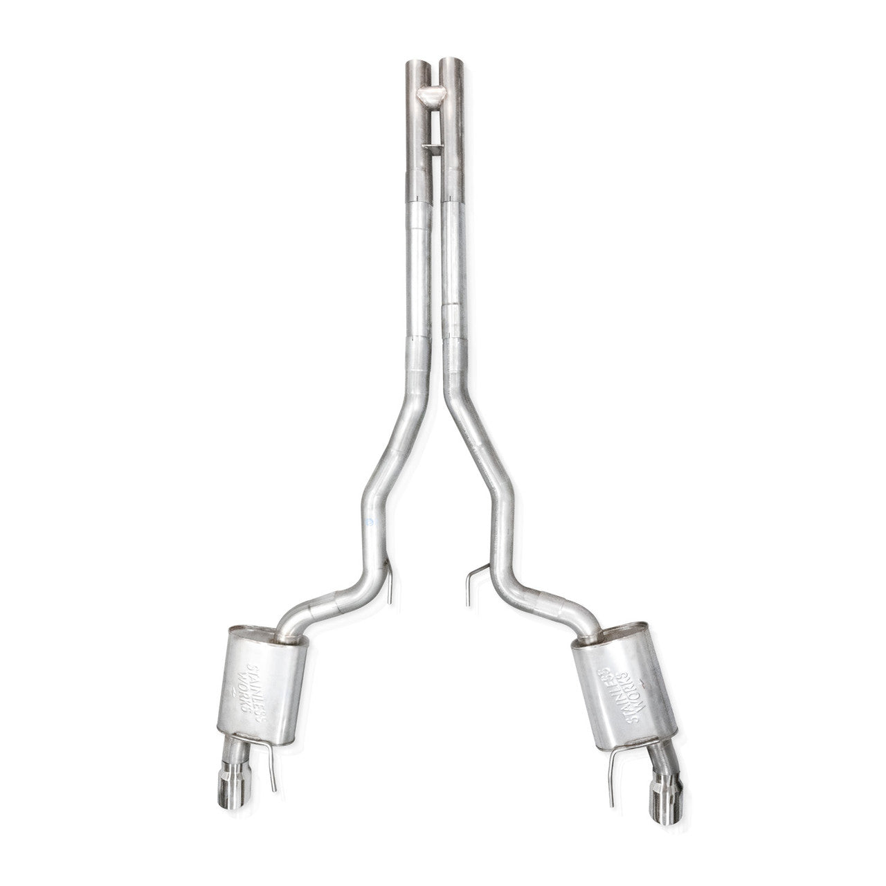 Stainless Works 2024 + Mustang GT Catback Dual Tips Redline Sound H-Pipe Factory Connect Exhaust