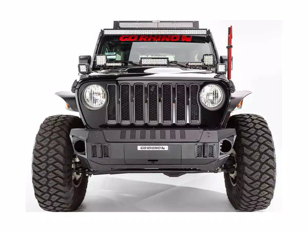 Go Rhino 2007 + Jeep Wrangler JL/JLU/JK/JKU/Gladiator JT Trailline Front Stubby Bumper