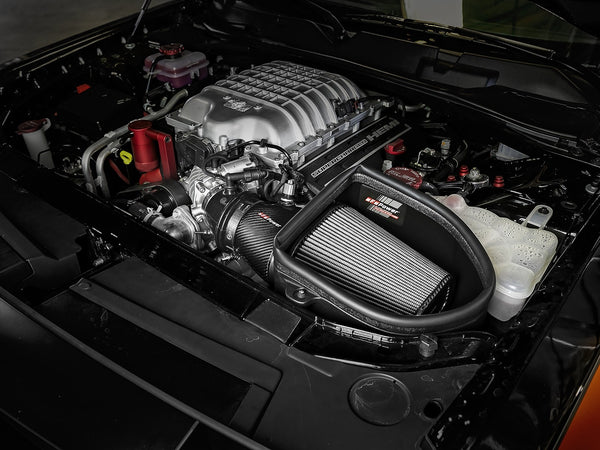 aFe Magnum Force Stage-2 Track Series Carbon Fiber AIS w/Pro Dry S Media - 2018 Challenger SRT Demon / 2019+ SRT Hellcat / Redeye / Super Stock