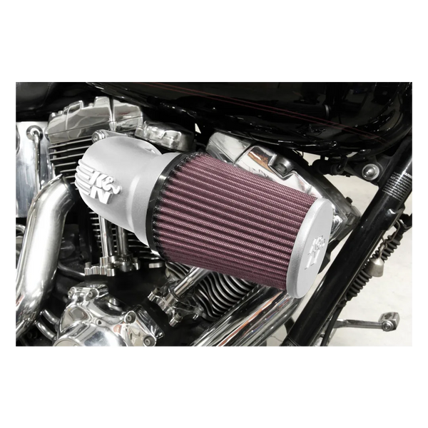 K&N 2017 - 2021 Harley Davidson Touring Models Performance Air Intake System Silver