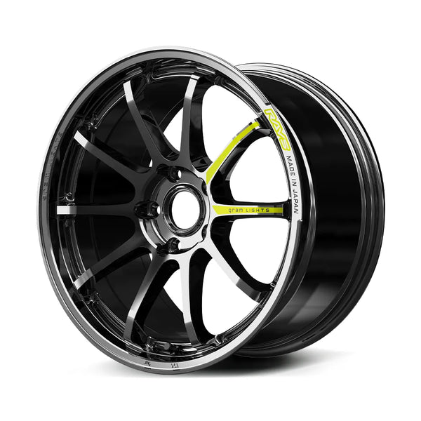 Gram Lights 57NR Limited Edition 18X9.5 +45 5x120 Rays Black Metal Coat (RB)