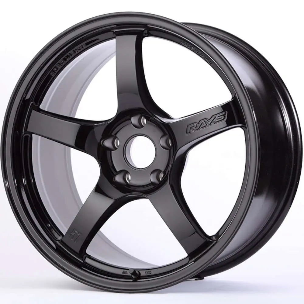 Gram Lights 57CR 15x8.0 +28 4x100 Glossy Black Wheel