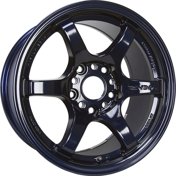 Gram Lights 57DR 18x10.5 +12 5x114.3 Dark Blue Chrome Wheel