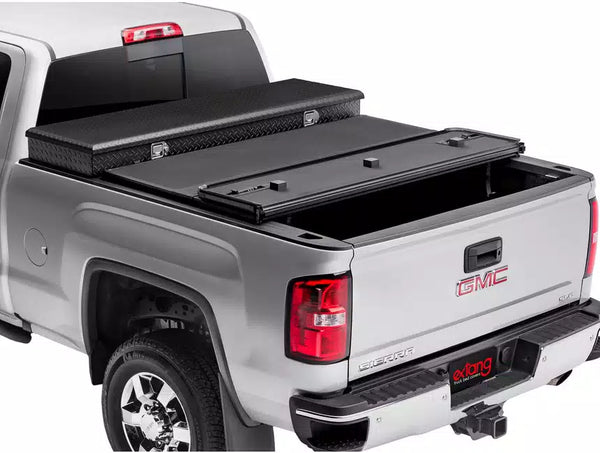 Extang 2022 + Toyota Tundra 6ft 7in Bed (w/ or w/o Rail System) Solid Fold Tonneau Cover 2.0 Toolbox
