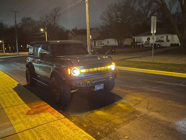 Oracle 2021+ Ford Bronco Oculus BI-LED Projector Headlight - Amber