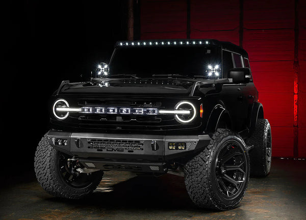 Oracle 2021+ Ford Bronco Integrated Windshield Roof LED Light Bar System - Carbonized Gray