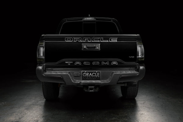 Oracle Lighting 2016 - 2023 Gen 3 Toyota Tacoma Black Tinted Series Flush Style LED Tail Lights