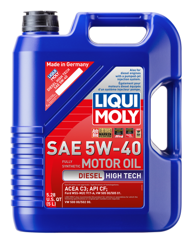 LIQUI MOLY 5L Diesel High Tech Motor Oil 5W40 ( 4 Pack )