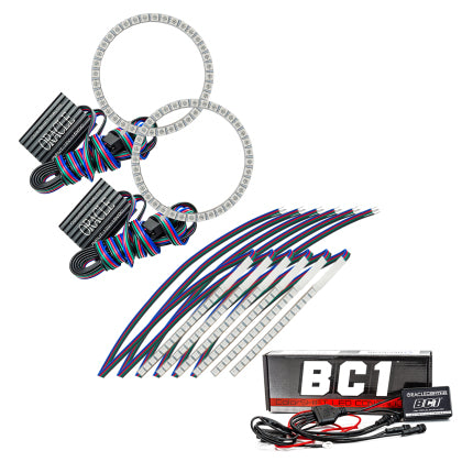 Oracle 2015 - 2017 Ford Mustang V6/GT/Shelby DRL w/ Halo Kit - ColorSHIFT w/ BC1 Controller