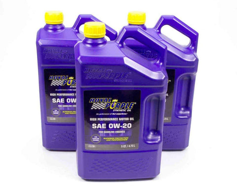 Royal Purple Premium Synthetic High Performance Multi-Grade 0W-20 Motor Oil - 5 Quart ( 3 Pack )