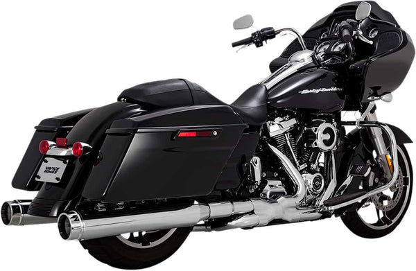 Vance & Hines Harley Davidson Touring Models 2017 - 2023 Torquer 450 Chrome Slip-On Exhaust
