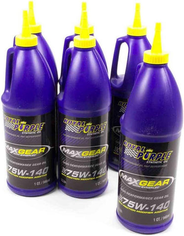 Royal Purple Max Gear Synthetic 75W-140 Gear Oil - 1 Quart ( 6 Pack )