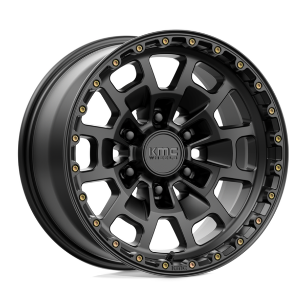 KMC KM718 SUMMIT Satin Black 17x8.5 0 Offset 6x139.7mm 106.1mm