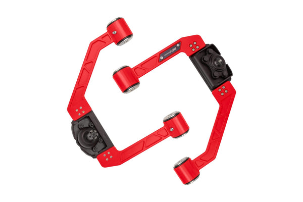 UMI Performance 2015 - 2025 Ford F-150 Adjustable Upper A-Arm Kit - Black / Red