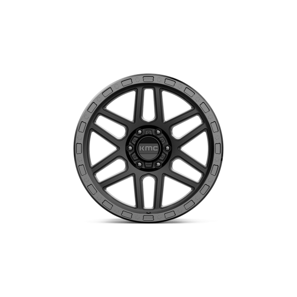 KMC KM544 MESA Satin Black W/ Gloss Black Lip 17x8.5 0 6x139.7mm 106.1mm