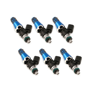 Injector Dynamics 1700cc Injectors - 60mm Length - 11mm Blue Top - 14mm Lower O-Ring (Set of 6) - 300ZX TT / Supra 2JZ-GTE (11mm)