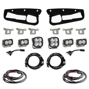 Baja Designs Squadron Pro/Dual S2 Sport Steel Bumper Fog Pocket Light Kit - Ford 2021 + Bronco; Steel Bumper With Upfitter