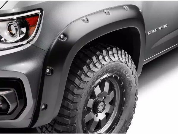 Bushwacker 2021 - 2022 Chevrolet Colorado (Ex ZR2) 61.7in Bed Fleetside FF Pocket Style Flares 4pc - Sm Bk