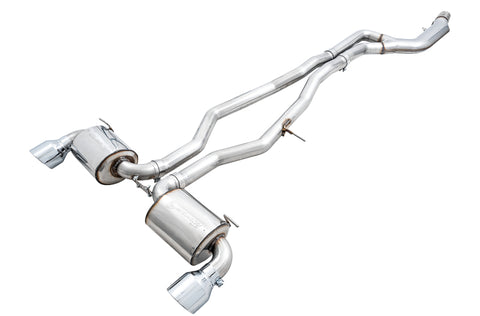 AWE 2020+ Toyota Supra A90 Non-Resonated Touring Edition Exhaust - 5in Chrome Silver Tips