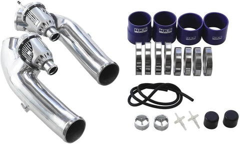 HKS 2009 + Nissan GT-R R35 SSQV4 BOV ( Blow off Valve ) Kit Includes 2 SSQV & Polished Aluminum Pipes