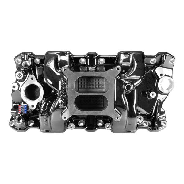 Edelbrock Small Block Chevy Performer RPM Intake Manifold - Black Plasma Finish