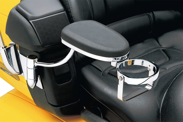 Kuryakyn Chrome / Black Passenger Armrest - 2001 - 2008 Honda GL1800 Gold Wing