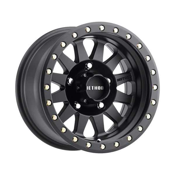 Method MR304 Double Standard 15x8 -24mm Offset 5x5.5 ( 5x139.7 ) 108mm CB Matte Black Wheel