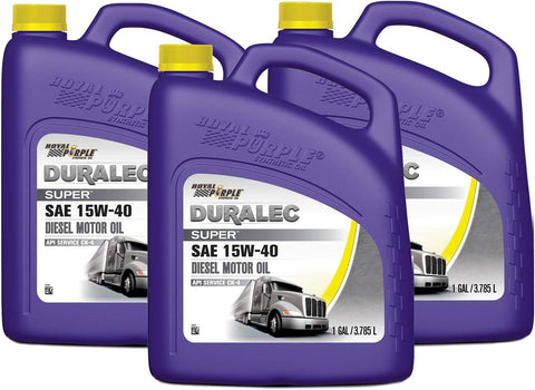 Royal Purple Duralec Super Diesel 15W-40 CK-4 Motor Oil - 1 Gallon ( 3 Pack )