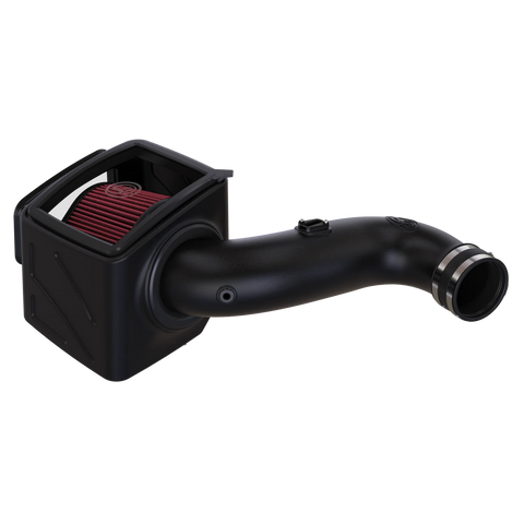 S&B Cold Air Intake For 2007 - 2010 Chevrolet Silverado / GMC Sierra V8-6.6L LMM Duramax Cotton Cleanable Red