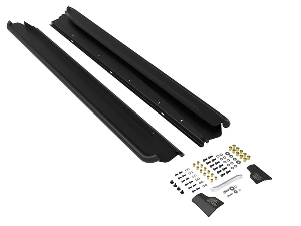 aFe POWER 2015 - 2019 Subaru Outback H4 2.5L / H6 3.6L Terra Guard Trail Slider Steps - Black