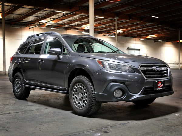 aFe POWER 2015 - 2019 Subaru Outback H4 2.5L / H6 3.6L Terra Guard Trail Slider Steps - Black