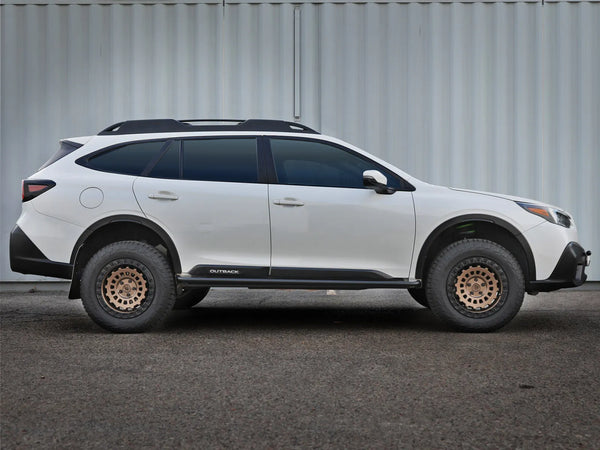 aFe POWER 2020 + Subaru Outback H4 2.4L (t) / H4 2.5L Terra Guard Trail Slider Steps - Black