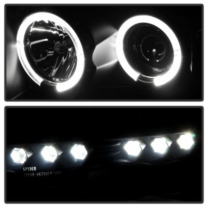 Spyder Dodge Ram 1500 2002 - 2005 / Ram 2500/3500 2003 - 2005 Projector Headlights LED Halo LED Blk Smke PRO-YD-DR02-HL-BSM