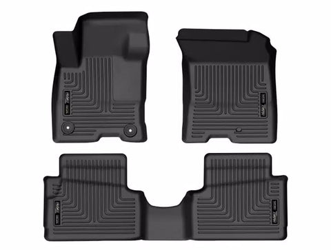 Husky Liners 2022 + Ford Maverick Hybrid Weatherbeater Black Front & 2nd Seat Floor Liners