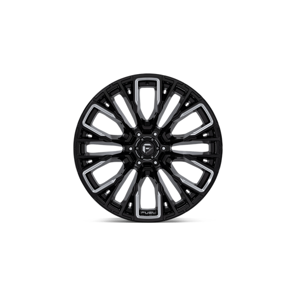 Fuel Offroad D849 REBAR Gloss Black Milled 22x12 -44 6x135mm 87.1mm