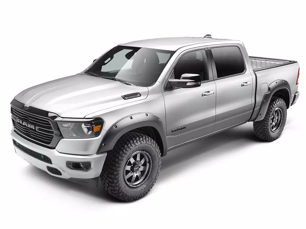 Bushwacker 2019 + Ram 1500 (Excl. Rebel/TRX) 76.3 & 67.4in Bed Pocket Style Flares 4pc Set - Black