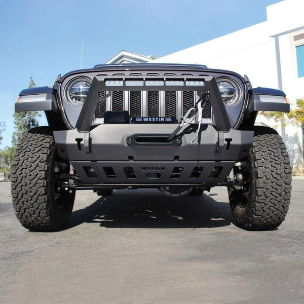 Westin  2018 + Jeep Wrangler JL Front Bumper Skid Plate - Textured Black