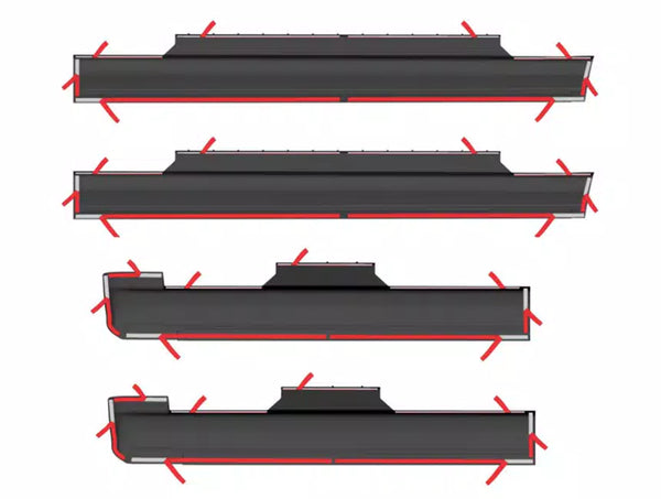 Bushwacker 2019 - 2023 Ford Ranger Rocker Panel 4 Piece Set- Black